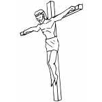 Crucified Jesus Coloring Sheet