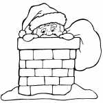 Santa Looking From Chimney
