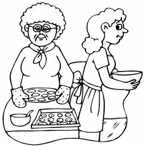 Baking Holidays Cookies coloring page