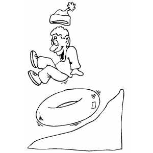 Innertubing coloring page