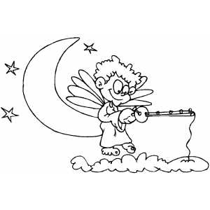 Angel Fishing coloring page