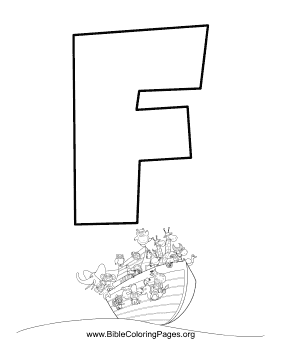 Bible Alphabet F coloring page