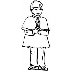 Altar Server coloring page