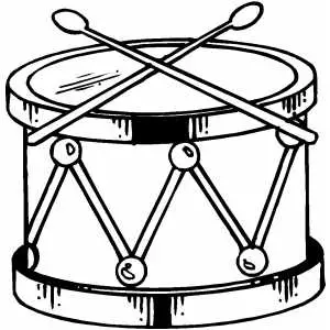 Drum coloring page