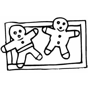 Gingerbread Men On Framework coloring page