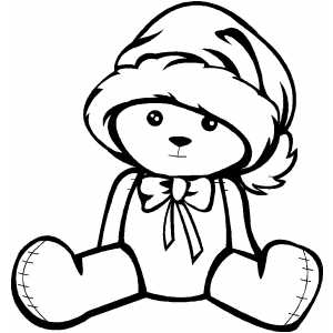 Small Bear In Hat coloring page