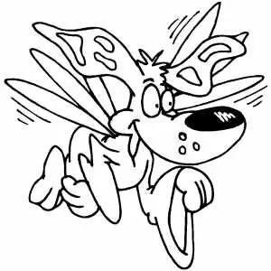 Flying Dog coloring page