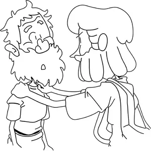 Jesus Anointing the Sick coloring page