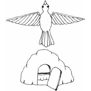 Jesus Tomb coloring page