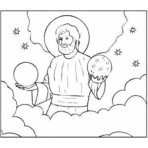 World Creating 2nd And 3rd Days coloring page