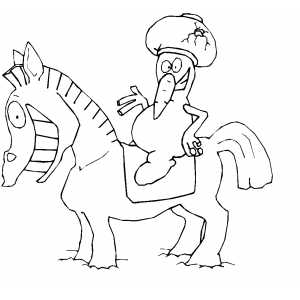 Showman On Horse coloring page