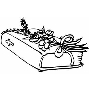 Bible And Flowers coloring page