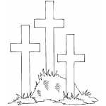 Crosses On Hill Coloring Sheet