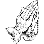 Praying Hands with Rosary