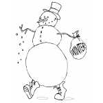 Snowman With Winter Sack