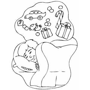 Dreaming Of Gifts coloring page
