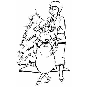 Girl in Angel Costume coloring page