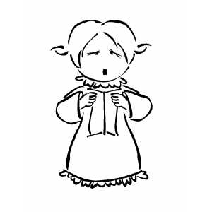 Singing Girl coloring page