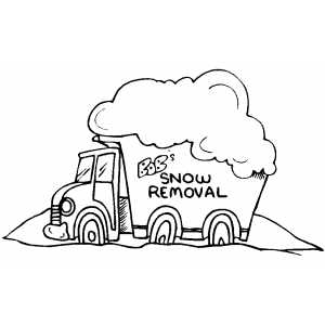 Snow Removal Car coloring page