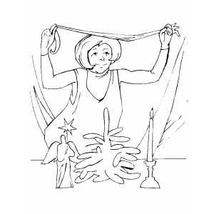 Woman Decorating Home coloring page