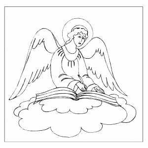 Angel And Book Of Life coloring page