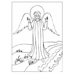 Angel On Earth And Sea coloring page