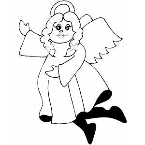 Angel Welcomes You coloring page