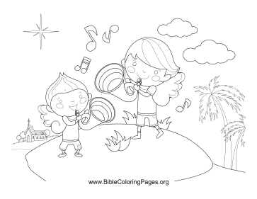 Angels with Horns coloring page