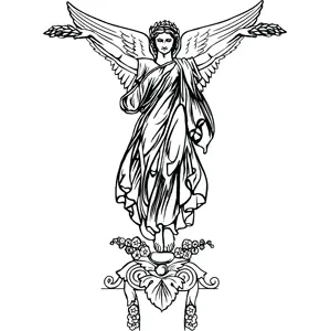 Elegant Angel coloring page