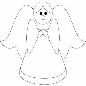 Little Girl Angel coloring page
