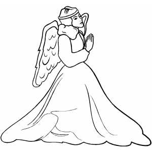 Praying Angel coloring page