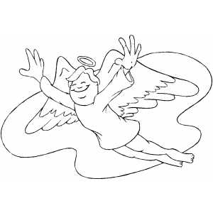 Smiling Angel coloring page