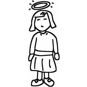 Standing Angel coloring page