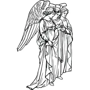 Three Angels coloring page