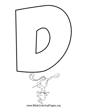 Bible Alphabet D coloring page