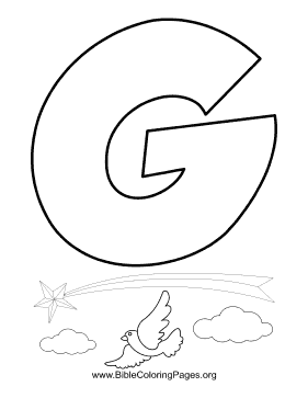 Bible Alphabet G coloring page