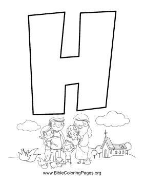 Bible Alphabet H coloring page