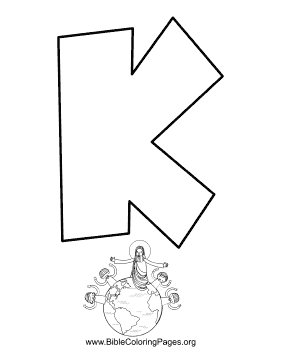 Bible Alphabet K coloring page