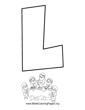 Bible Alphabet L coloring page