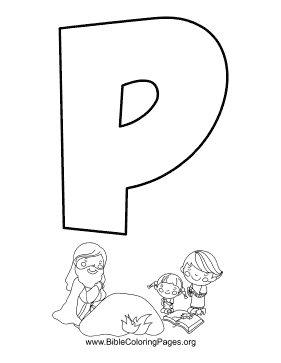 Bible Alphabet P coloring page