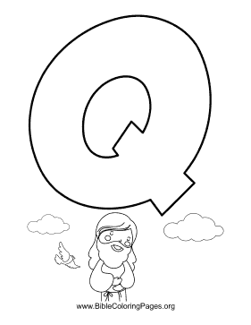 Bible Alphabet Q coloring page