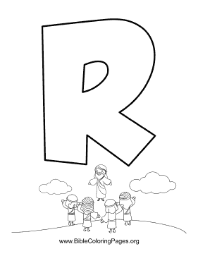 Bible Alphabet R coloring page