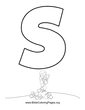 Bible Alphabet S coloring page