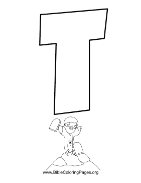 Bible Alphabet T coloring page