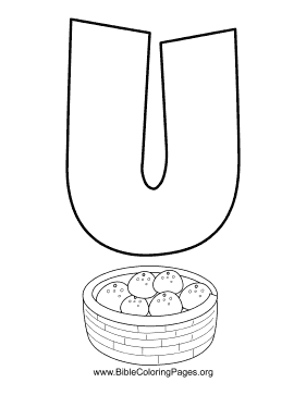 Bible Alphabet U coloring page