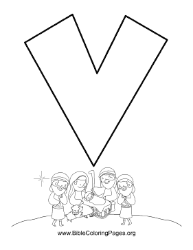 Bible Alphabet V coloring page