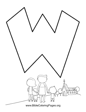 Bible Alphabet W coloring page