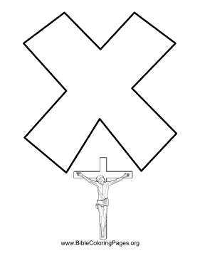Bible Alphabet X coloring page