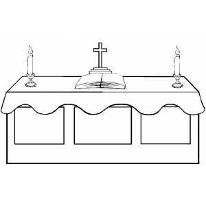 Altar coloring page