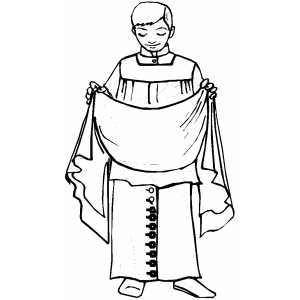 Altar Server Boy coloring page